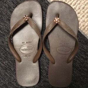 Bejeweled haviana flip flops